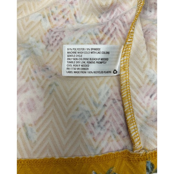Mustard  yellow floral dress, SZ XL - Picture 6 of 6